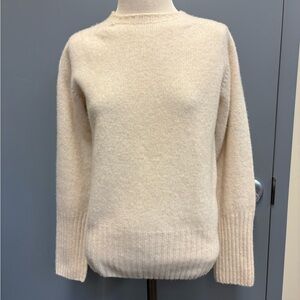 Harley of Scotland Cream Shaggy Dog Sweater Lambswool Medium Scotland